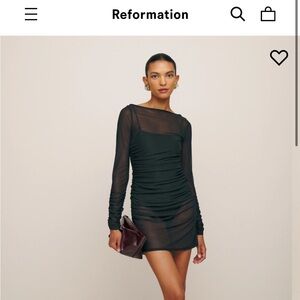 Black mesh dress REFORMATION